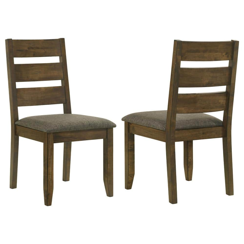 Coaster Alston Ladder Back Wood Dining Chair in Nutmeg