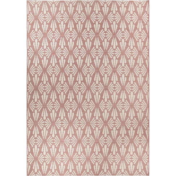 Orian Rugs She Sells Seashells Pink 5 ft. x 8 ft. Indoor/Outdoor Area Rug