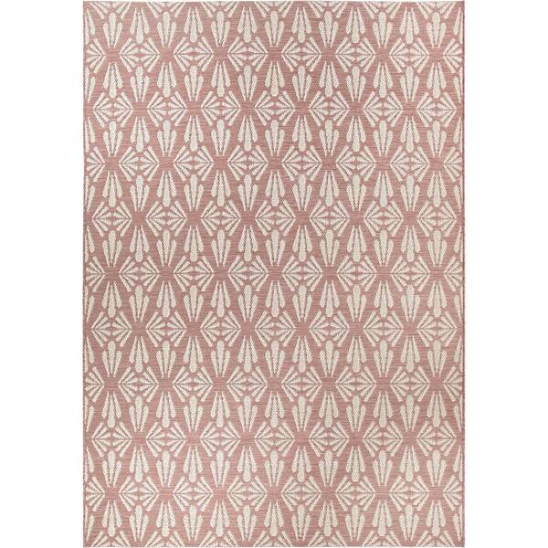 Orian Rugs She Sells Seashells Pink 8 ft. x 11 ft. Indoor/Outdoor Area Rug