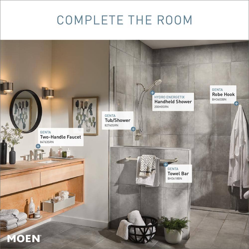 Brushed Nickel Single J-Hook Wall Mounted Robe Hook