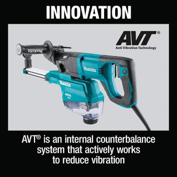 mana＆hii  です。 Makita 1 in. SDS-PLUS AVT Rotary Hammer, w/HEPA Dust Extractor, 3