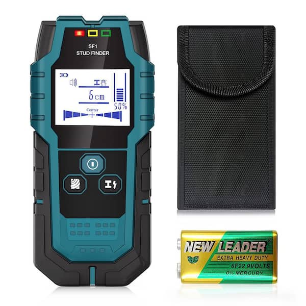 5-in-1 Stud Finder Wall Scanner Detector with Audio Alarm HD LCD Display for Metal Studs AC Wire and Pipe