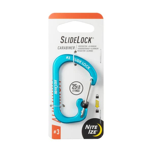 Nite Ize #3 Aluminum SlideLock Carabiner in Blue