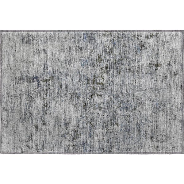 Addison Rugs Mayfield Premium Machine Washable Abstract AMF953 Gray 2 ft. x 3 ft. Area Rug