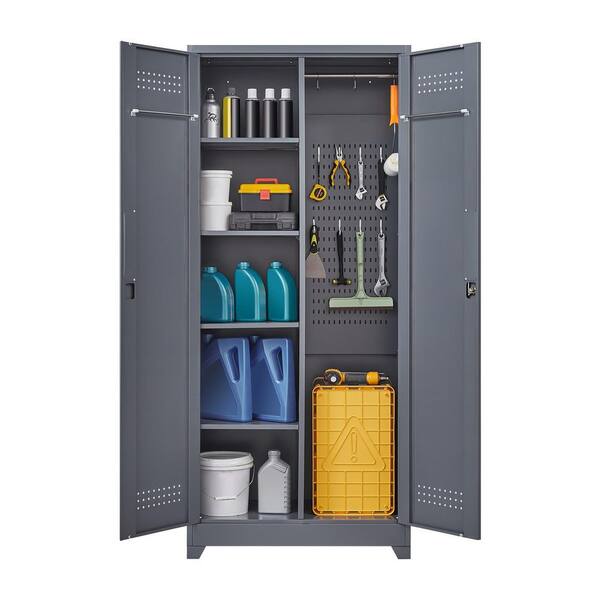 Tidoin 5-Tier 72.8 in. H Metal Heavy Duty Adjustable Shelves