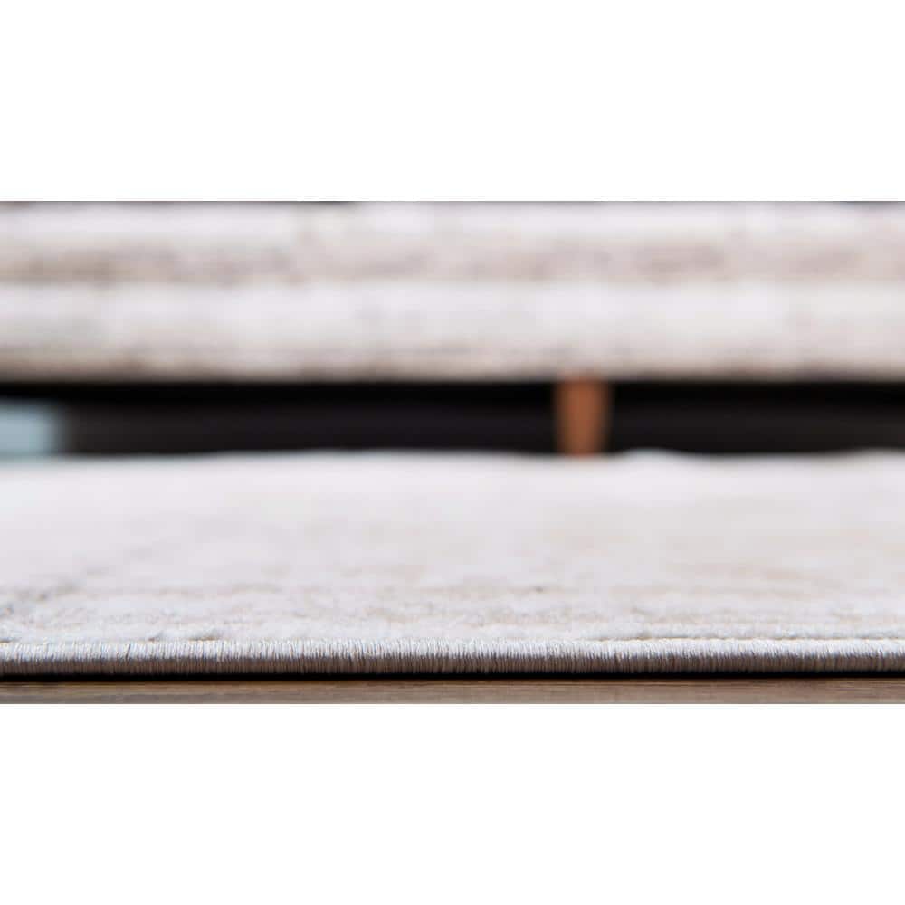 Salle Garnier Beige Rectangular Stain-Resistant Area Rug