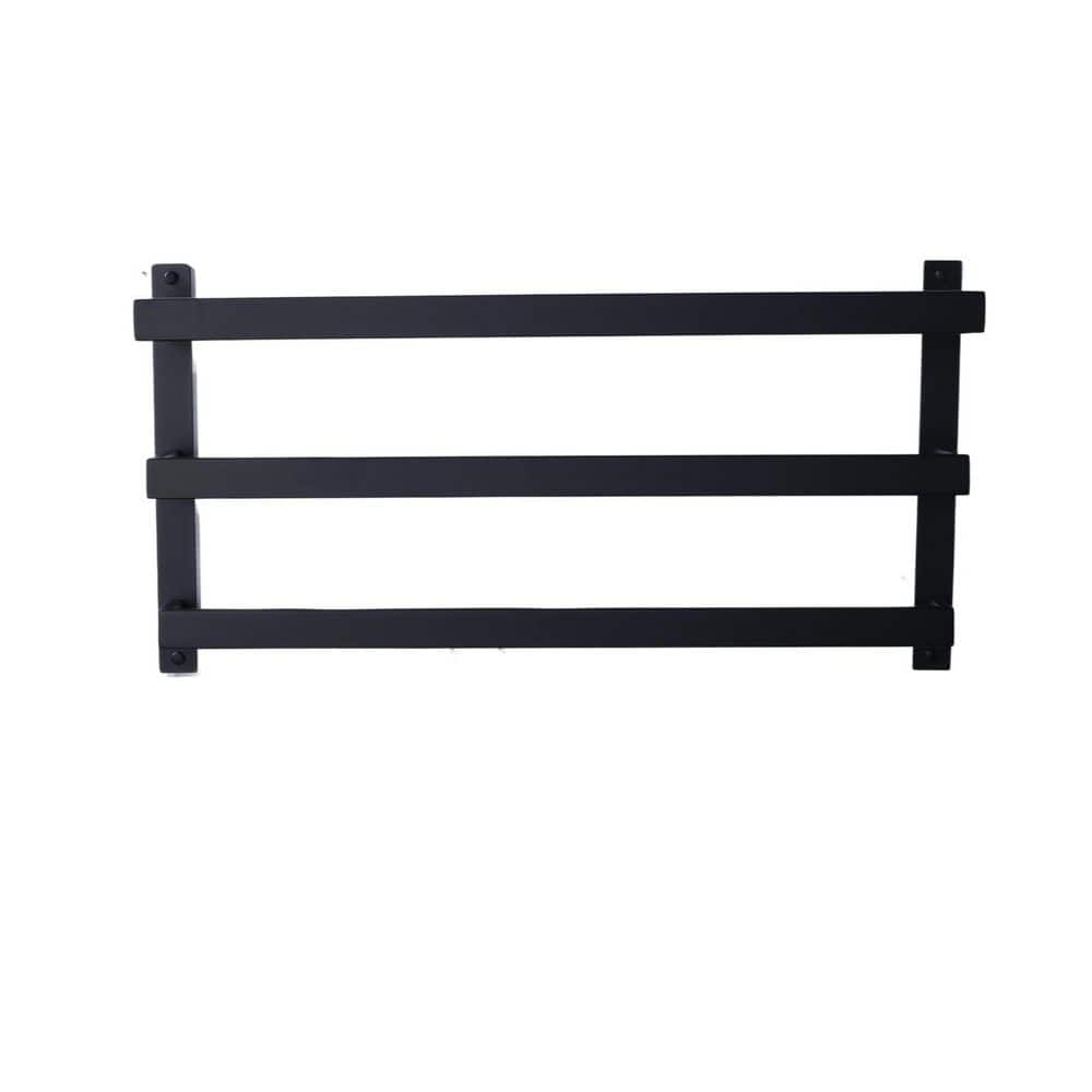 SUS 304 Stainless Steel 3-Tier Wall Mount Towel Rack in Matte Black, 24 in. with Concealed Mounting Hardware price history on PriceWatchPro