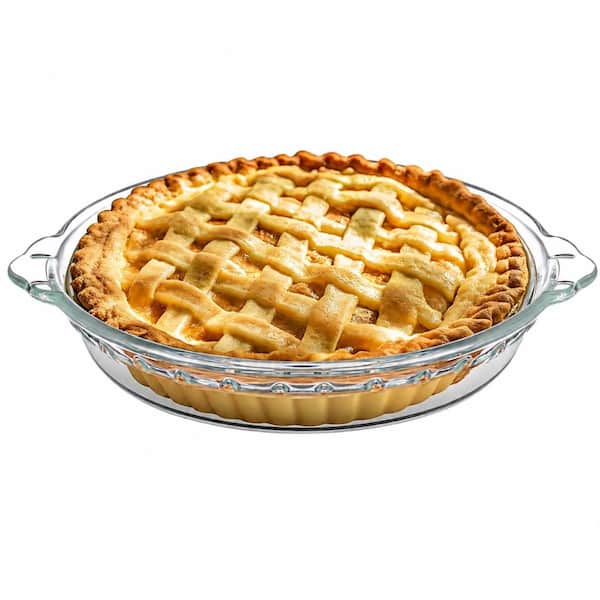 6 Inch Round Clear Glass Pie Pan with Handles 11.6 oz Mini Pie Dish for Baking and Serving 1 Pack