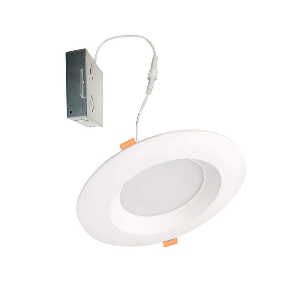 6-Inch White Aluminum Dimmable LED Recessed Lighting Kit