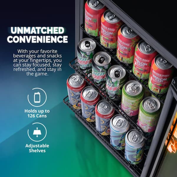 NewAir Prismatic Series 19 in. Single Zone 126 Cans Beverage