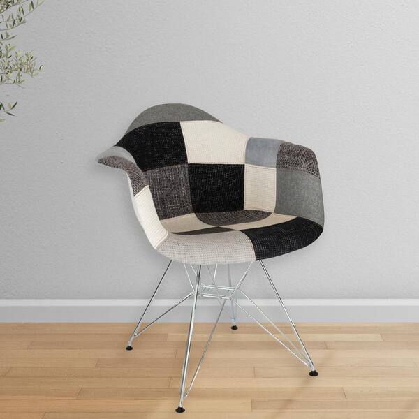 Leisuremod Willow Patchwork Polyester Arm Chair WM24FC