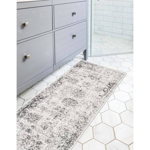 Unique Loom Sofia Casino Gray 3' x 19' Runner Rug 3141290 The Home  Depot