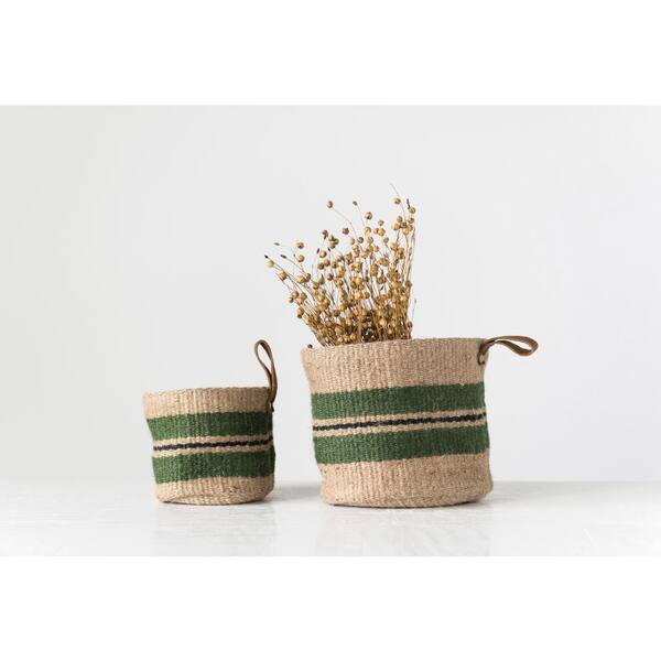 3R Studios - Jute Handwoven Decorative Baskets (Set of 2)