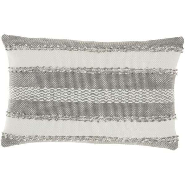 Origin 21 Striped Black/White Square Throw Pillow in the Outdoor Decorative  Pillows department at