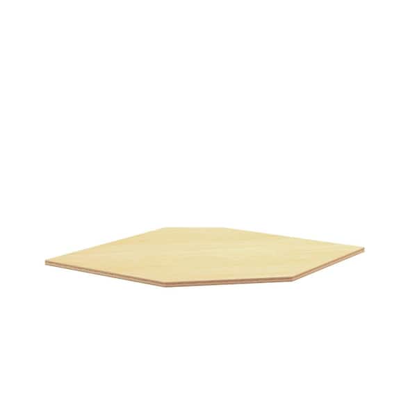 QuickShip Cottage 36 in. W x 23.25 in. D x 0.75 in. H Plywood Corner Diagonal Sink Bottom in Starlight