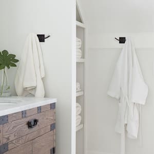 Oil Rubbed Bronze J-Hook Double Robe/Towel Hook in Stainless Steel