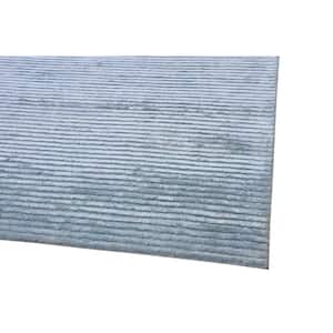 Edgy Blue 10 ft. x 14 ft. Striped Bamboo Silk and Wool Area Rug