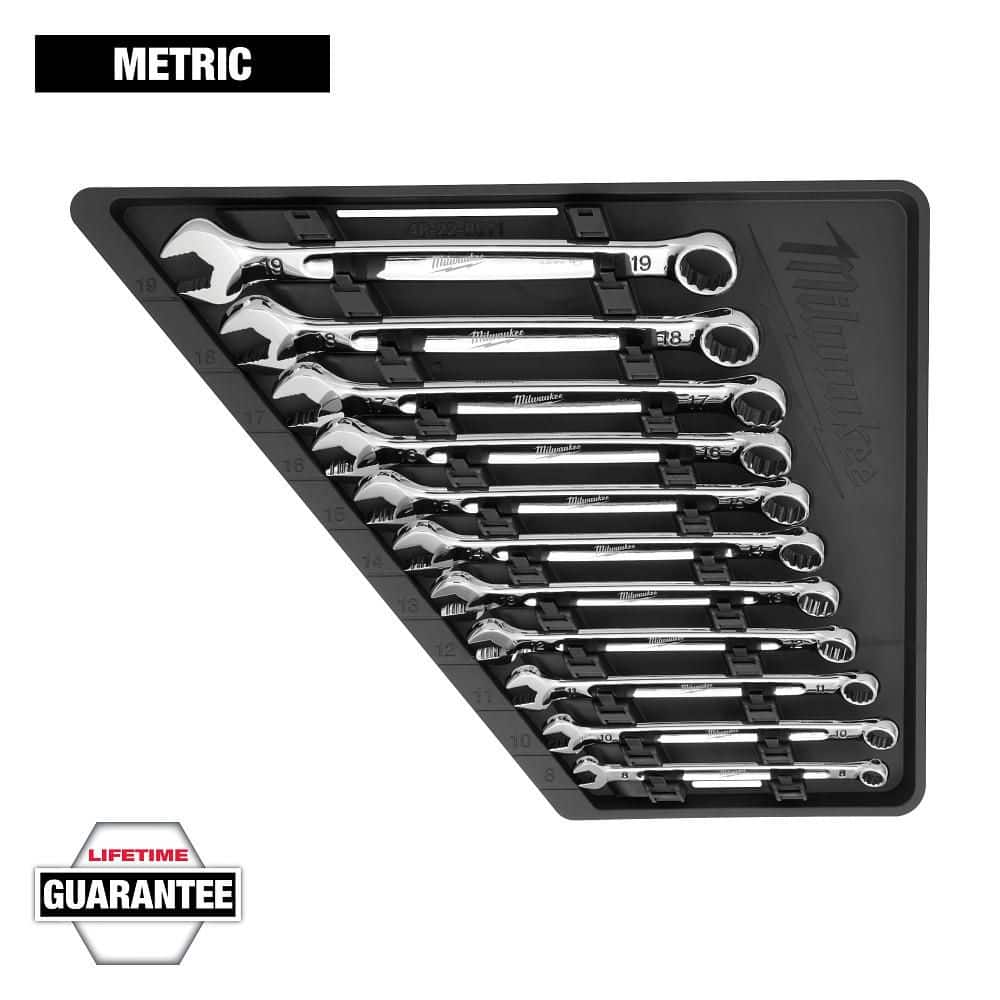 Milwaukee Combination Metric Wrench Mechanics Tool Set (11