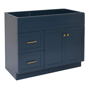 Hamlet 42 in. W x 21.5 in. D x 34.5 in. H Freestanding Bath Vanity Cabinet without Top in Midnight Blue