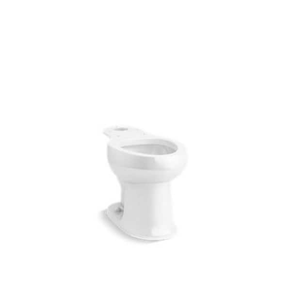 Stinson 12 in. Elongated Chair Height Toilet Bowl Only in White, Seat Not Included