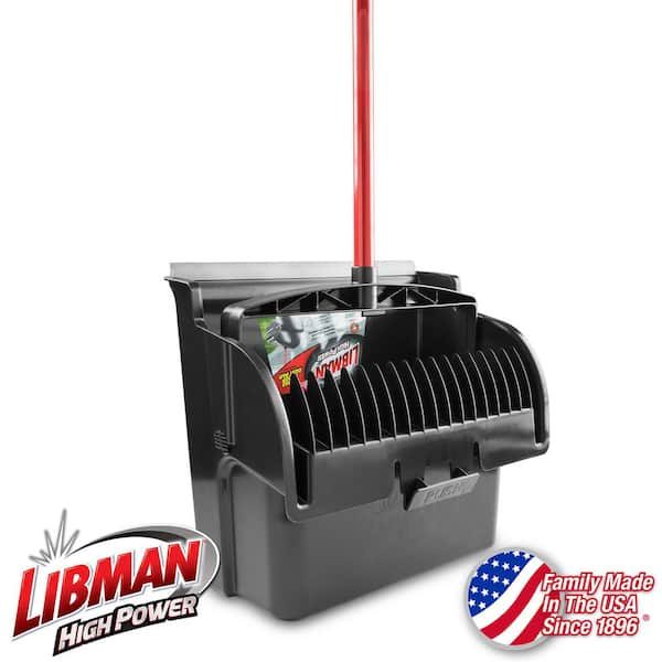 16 in. High Power Large Scoop Upright Dustpan with Steel Handle