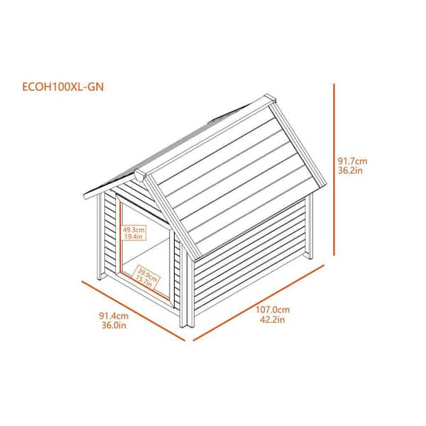 New Age Pet ECOFLEX Bunk Style Dog House - X-Large ECOH103XL - The