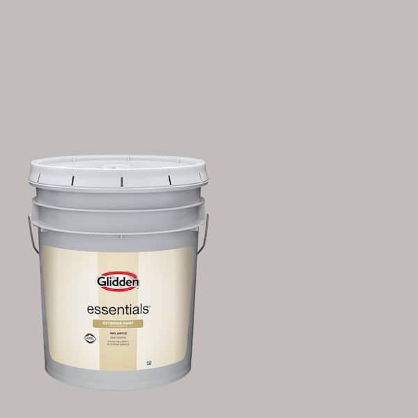 Glidden Essentials 5 gal. PPG1005-3 Gray Shadows Satin Exterior Paint