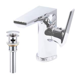 Miller Single Hole Single-Handle LAV Bathroom Faucet with Pop-Up Overflow Drain in Chrome