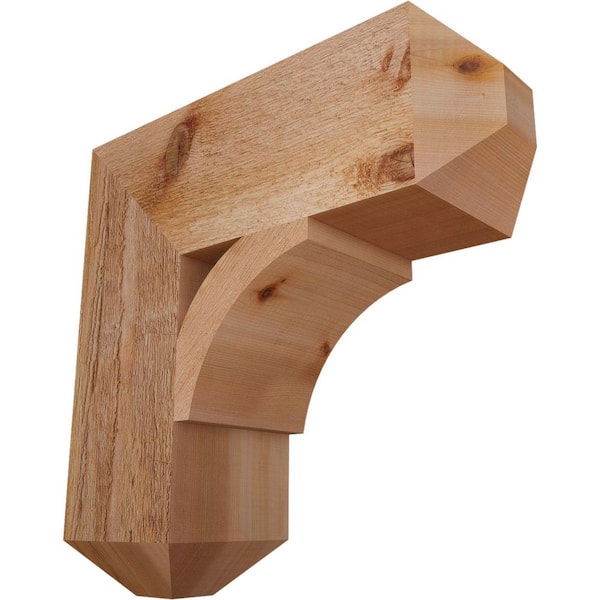 Ekena Millwork 6 in. x 18 in. x 18 in. Western Red Cedar Thorton Craftsman Rough Sawn Bracket