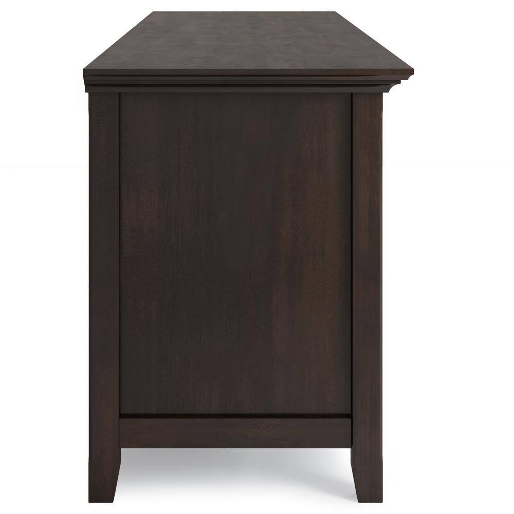 Brunette Brown Traditional Solid Wood 72" TV Media Stand