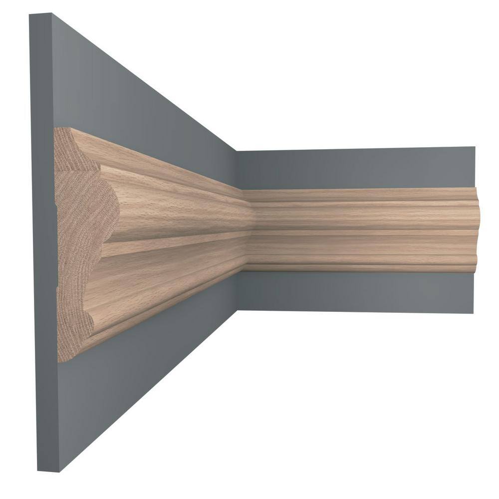 Red Oak Solid Wood Chair Rail Molding 96" Length