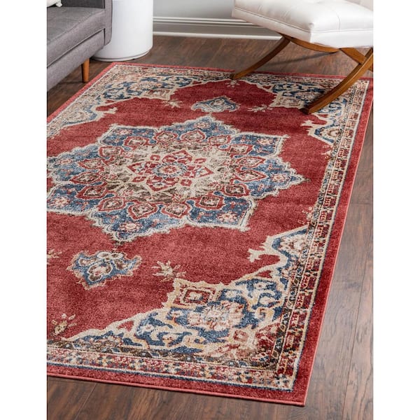 Utopia Helios Burgundy 7' 1 x 10' 0 Area Rug