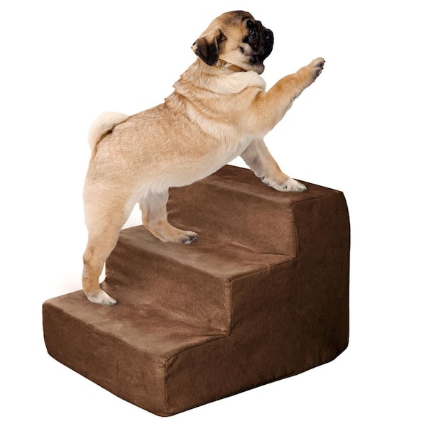 Petmaker 3-Step Nonslip Foam Pet Staircase, Brown
