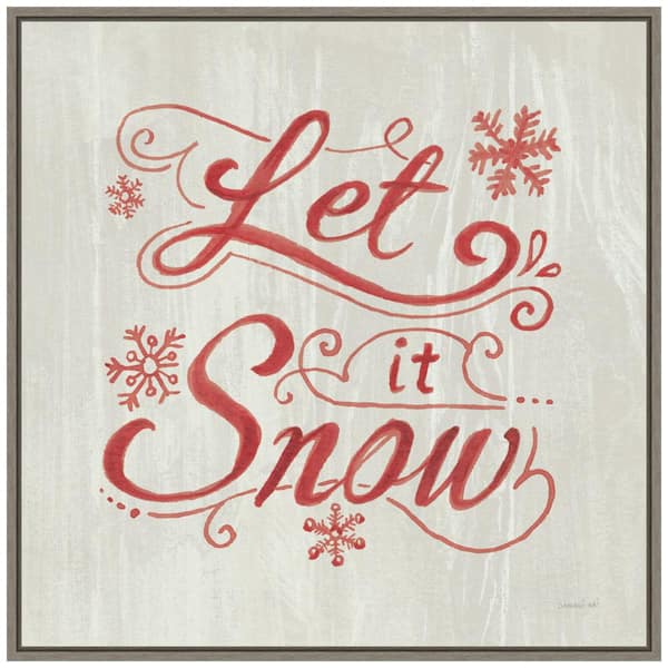 Amanti Art 22 in. White and Bright Christmas III Christmas Holiday Framed Canvas Box Wall Art