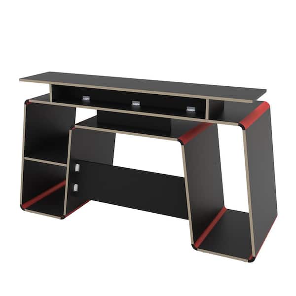 Gaming table Zero gray and red Color 136x90x60. Gamer desk, gaming