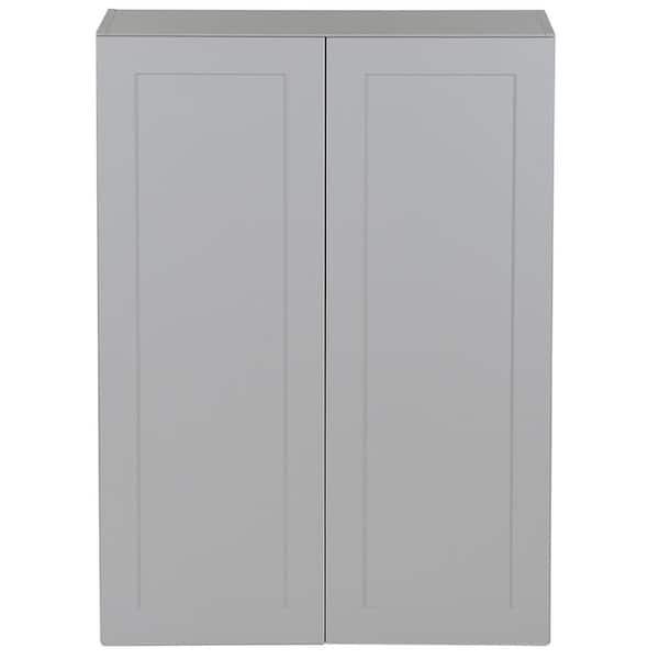 Hampton Bay Cambridge Gray Shaker Assembled Wall Kitchen Cabinet (30 in. W x 12.5 in. D x 42 in. H)