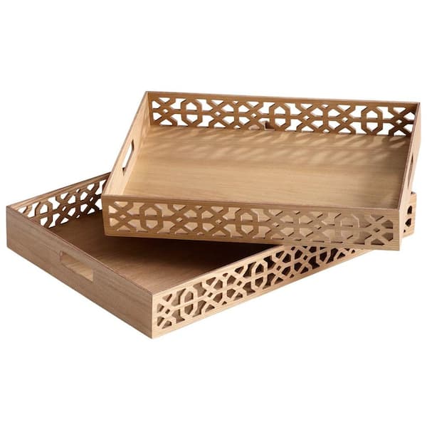 Filament Design Prospect 3.25 in. x 23.5 in. Wood Tray (Set of 2)