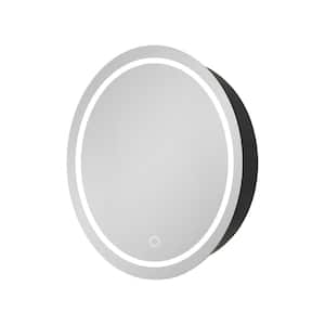 26 in. W x 26 in. H Round Metal Medicine Cabinet with Mirror