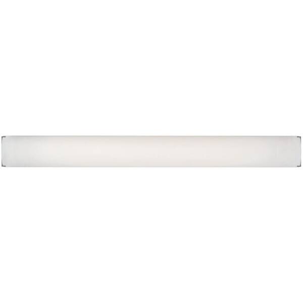 Philips Edge 2-Light Satin Nickel Bath Wall Fixture with Etched White Glass