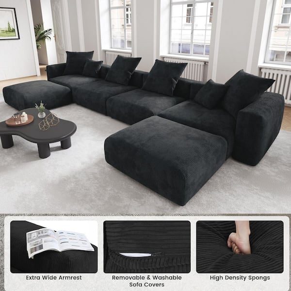 Reviews for Magic Home Modern 102 in. Square Arm 2-piece Modular