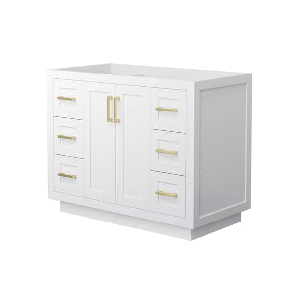 Wyndham Collection Miranda 41.25 in. W x 21.75 in. D Single Bath Vanity Cabinet Only in White