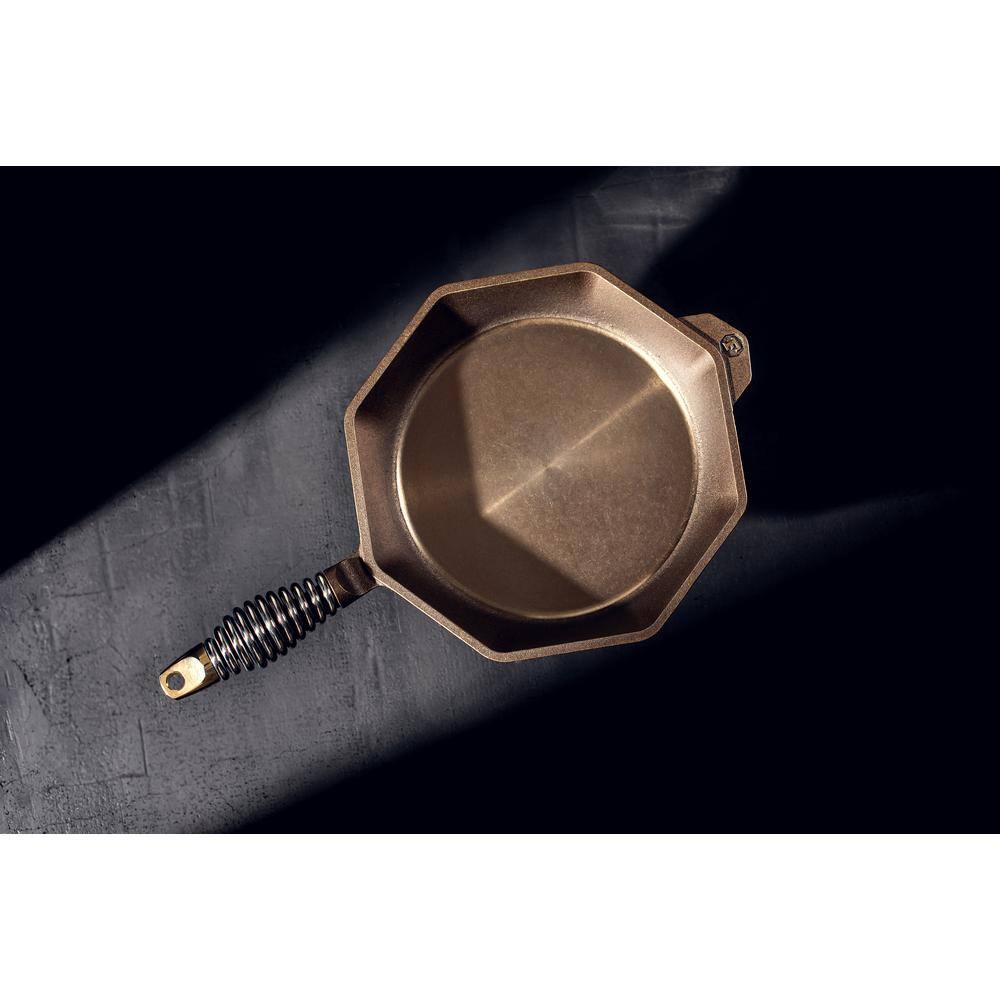 FINEX 8" Cast Iron Skillet with Brass Lid and Steel Handle