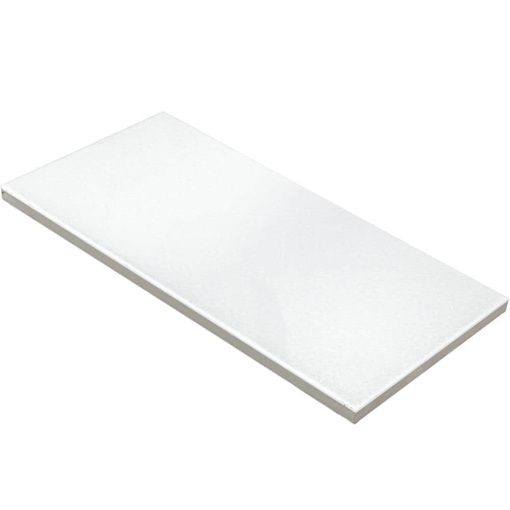 Lucid White 6" x 12" Polished Marble Nanoglass Subway Tile