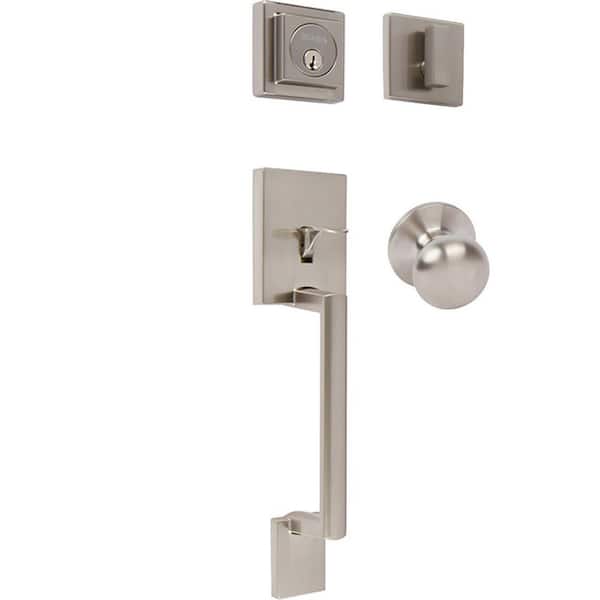 DELANEY HARDWARE Avino Satin Nickel Single Cylinder Deadbolt Entry Door Handleset
