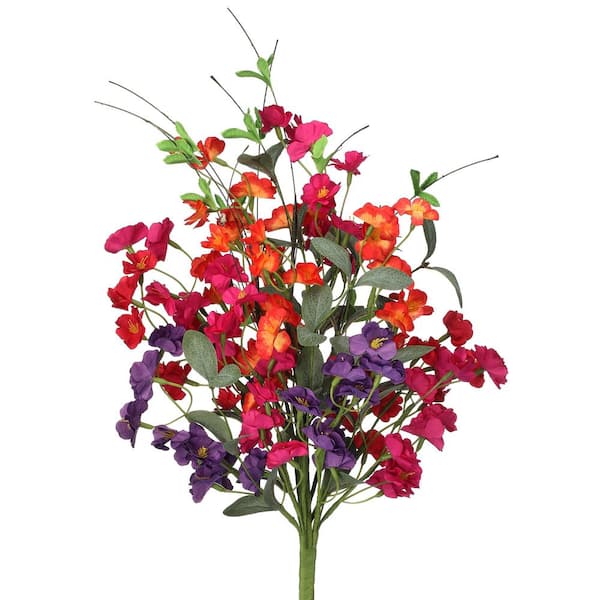 Regency International 20 in. Multi Indoor Artificial Mini Assorted Garden Blossom Bundle