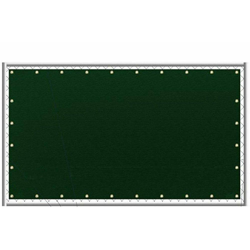 6 ft. x 50 ft. Green Privacy Fence Screen Netting Mesh with Reinforced Grom