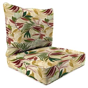 46.5 in. L x 24 in. W x 6 in. T Outdoor Deep Seating Chair Seat and Back Cushion Set in Oasis Gem