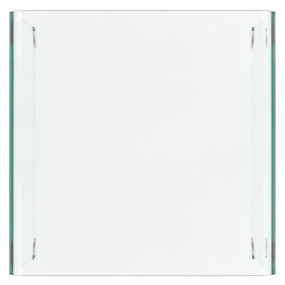 Clear Tempered Glass Minimalist Rectangular Accent Table