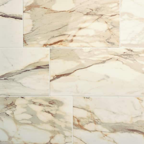 Daltile Panoramic Duet Calacatta Topaz 12 in. x 24 in. Polished
