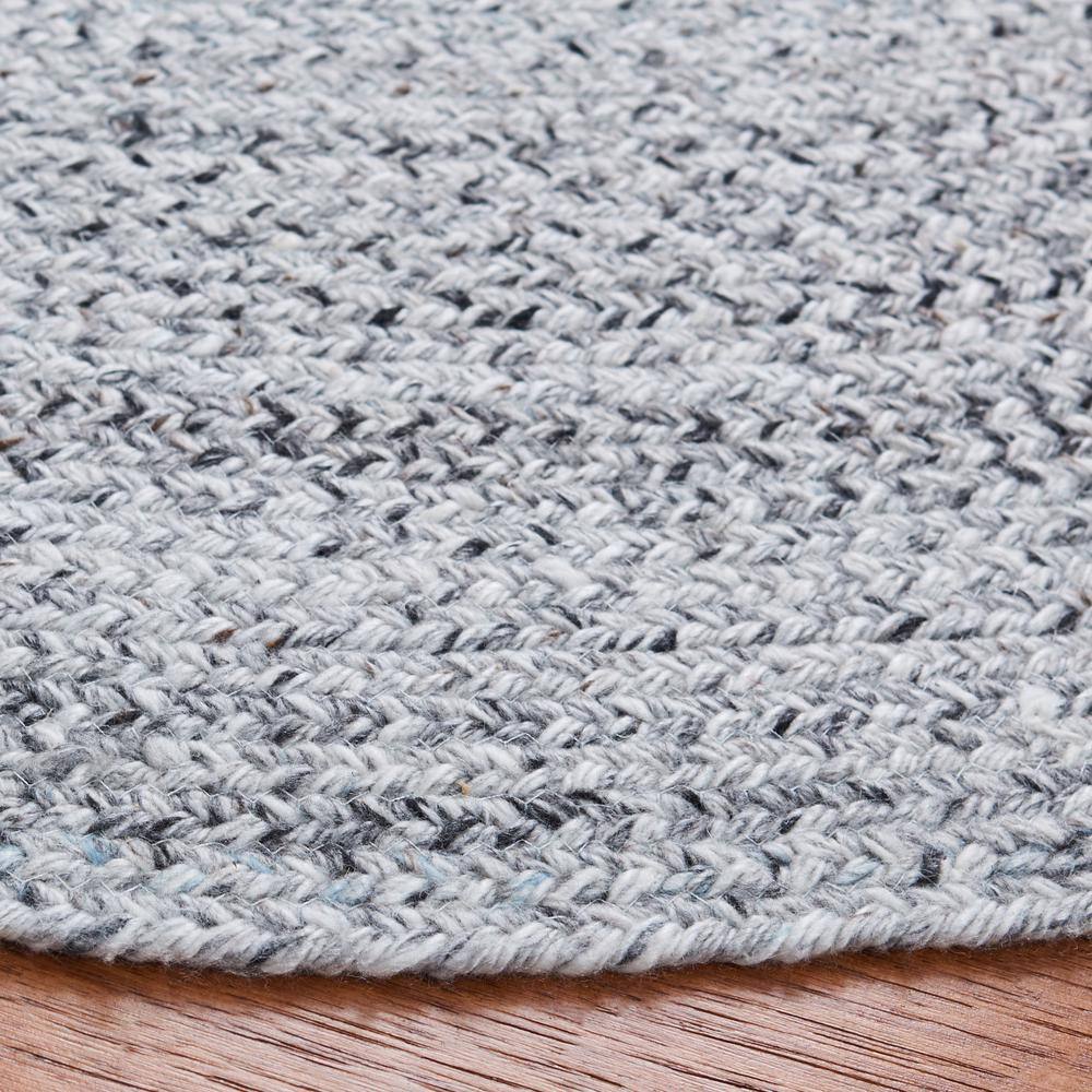 Braided Charcoal 8 ft. x 8 ft. Gradient Solid Color Round Area Rug - thumbnail 4